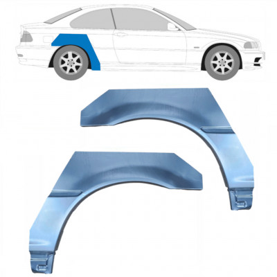 Pannello di riparazione parafango posteriore per BMW E46 3 Cabrio 1998-2005 / Sinistra+Destra / COUPE / Set 6199