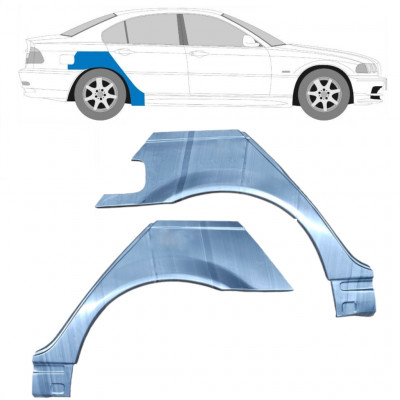 Pannello di riparazione parafango posteriore per BMW E46 3 1998-2005 / Sinistra+Destra / Set 6204