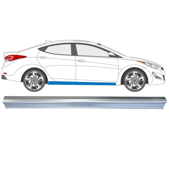 Pannello di riparazione sottoporta lamiera per Hyundai Elantra 2010-2015 / Destra 14933