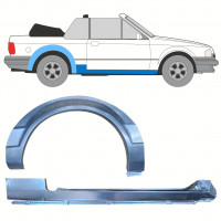 Pannello di riparazione sottoporta e parafango posteriore per Ford Escort 1981-1990  CABRIO / Destra / Set 12586