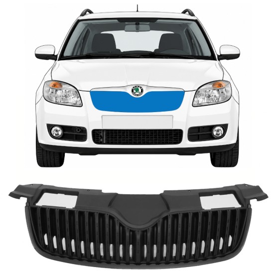 Griglia nera per Skoda Fabia II 2007-2010 7524