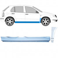 Pannello di riparazione sottoporta e parafango anteriore per Skoda Fabia 1999-2007 / Destra 11167