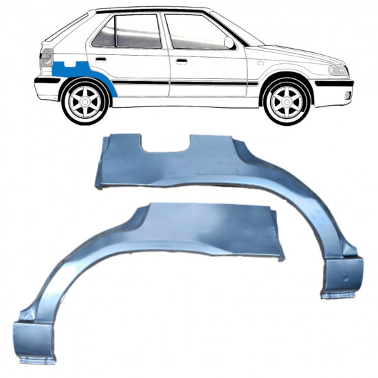 Pannello di riparazione parafango posteriore per Skoda Felicia 1994-2001 / Sinistra+Destra / Set 10590