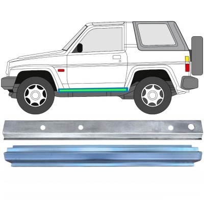 Pannello di riparazione sottoporta interno ed esterno per Daihatsu Feroza Rocky Fourtrak 1984-1993 / Sinistra / Set 17014