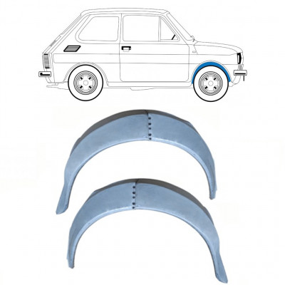 Lamiera di riparazione del parafango anteriore interiore per Fiat 126p 1972-1978 / Sinistra / Set 10217