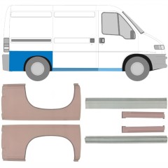 Pannello di riparazione sottoporta e parafango posteriore per Citroen Jumper 1994-2006 / Set 14381