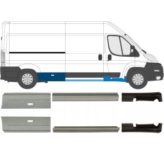 Pannello di riparazione sottoporta lamiera per Peugeot Boxer 2006-2025 / Sinistra = Destra (simmetrico) / Set 14450