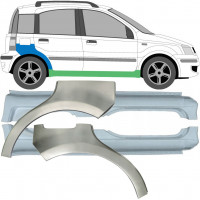 Pannello di riparazione sottoporta e parafango posteriore per Fiat Panda 2003-2012 / Sinistra+Destra / Set 6496