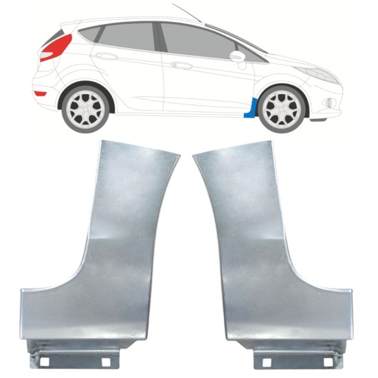 Pannello di riparazione parafango anteriore per Ford Fiesta 2008-2017 / Sinistra+Destra / Set 15779