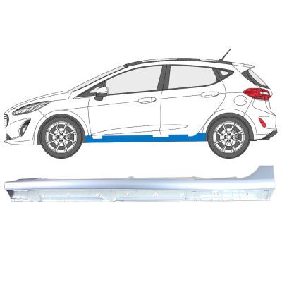 Sottoporta Lamiera Completo per Ford Fiesta 2017-2023 / Sinistra 16266