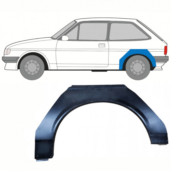 Pannello di riparazione parafango posteriore per Ford Fiesta 1983-1989 / Sinistra 8750