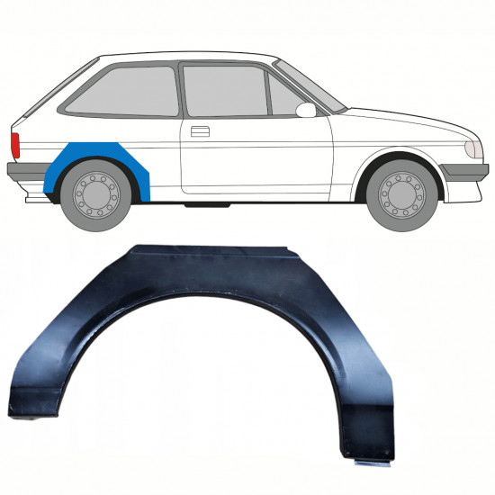 Pannello di riparazione parafango posteriore per Ford Fiesta 1983-1989 / Destra 8749