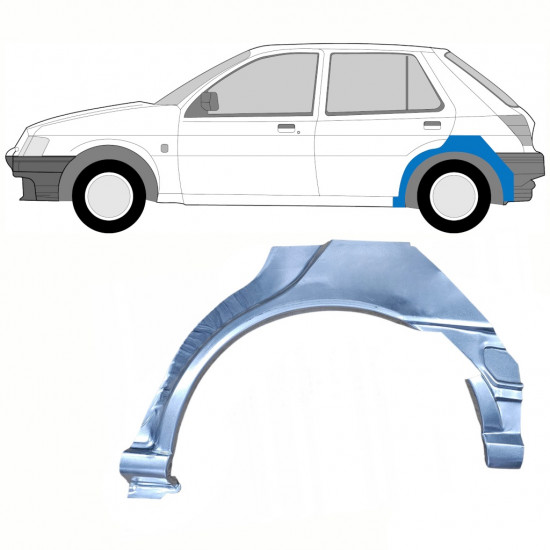 Pannello di riparazione parafango posteriore per Ford Fiesta 1989-1995 / Sinistra 8748