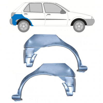 Pannello di riparazione parafango posteriore per Ford Fiesta 1995-1999 / Sinistra+Destra / Set 11023