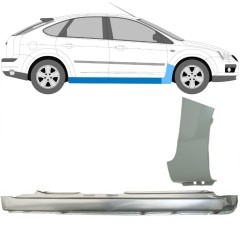 Lamiera di riparazione sottoporta completo e parafango anteriore per Ford Focus 2004-2010 / Destra / Set 8735