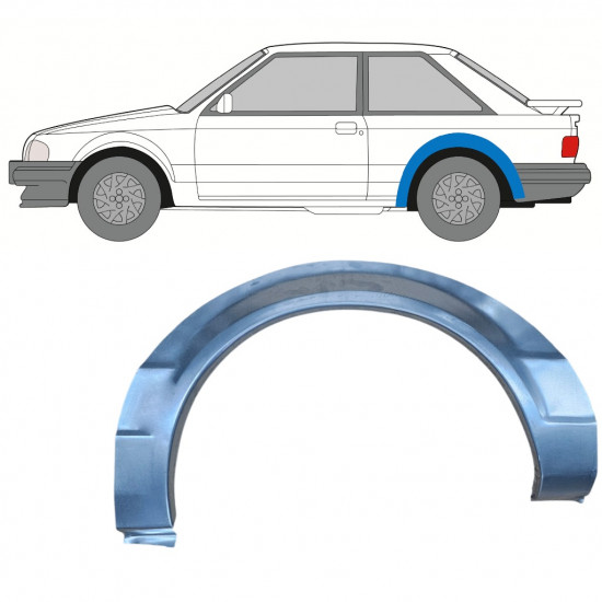 Pannello di riparazione parafango posteriore per Ford Escort 1980-1986 / Sinistra 7817