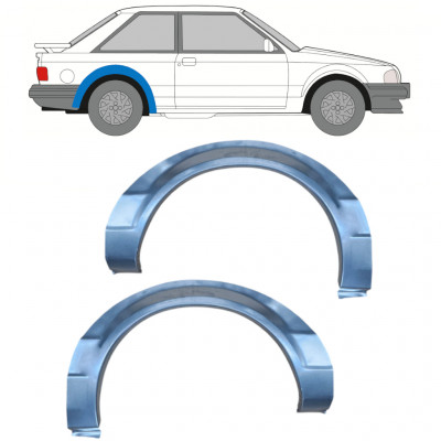 Pannello di riparazione parafango posteriore per Ford Escort 1980-1986 / Sinistra+Destra / Set 10527