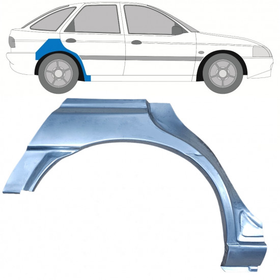 Pannello di riparazione parafango posteriore per Ford Escort 1995-2000 / Destra 8990