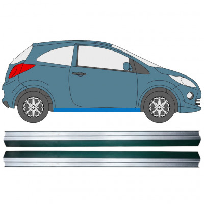 Pannello di riparazione sottoporta inferiore per Ford Ka 2008-2016 / Sinistra+Destra / Sinistra = Destra (simmetrico) / Set 12945