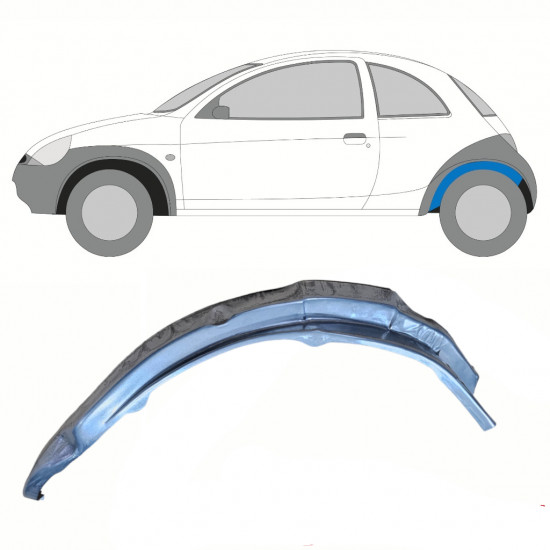 Pannello di riparazione parafango posteriore interno per Ford KA 1996-2008 / Sinistra 10773