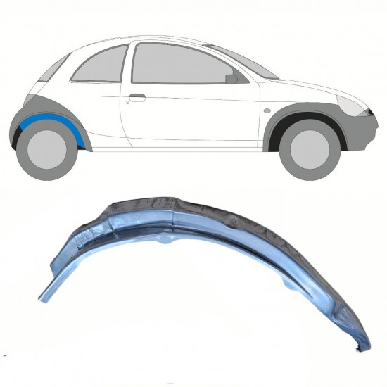 Pannello di riparazione parafango posteriore interno per Ford KA 1996-2008 / Destra 10772