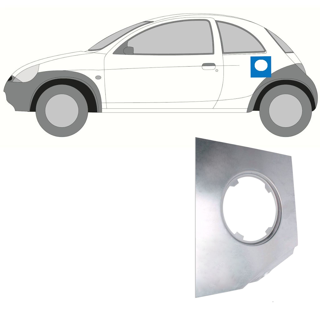 Lamierato Riparazione Ingresso Bocchettone Per Ford Ka 1996-2008 7252
