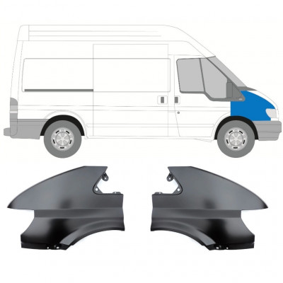 Parafango anteriore per Ford Transit 2000-2006 / Sinistra+Destra / Set 9703