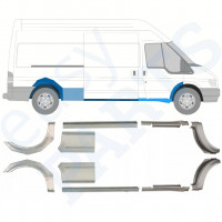 Pannello di riparazione sottoporta e parafango posteriore per Ford Transit 2000-2013 / LWB / Sinistra+Destra / Set 10630