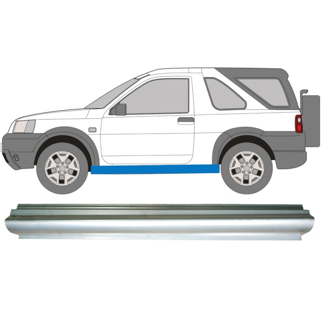 Pannello Di Riparazione Sottoporta Lamiera Per Land Rover Freelander 1997-2006 / Sinistra 5276