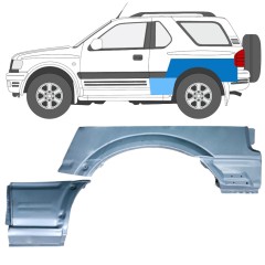 Pannello di riparazione parafango posteriore per Opel Frontera B 1999-2002 / Sinistra / Set 12838