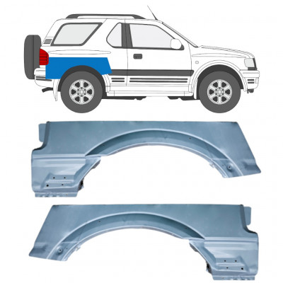 Pannello di riparazione sezione superiore parafango posteriore per Opel Frontera B 1999-2002 / Sinistra / Destra / Sinistra+Destra / Set 12836