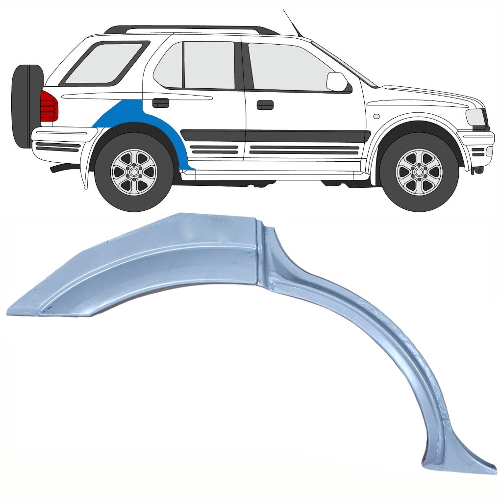 Pannello Di Riparazione Parafango Posteriore Per Opel Frontera B 1999-2002 / Destra 8757