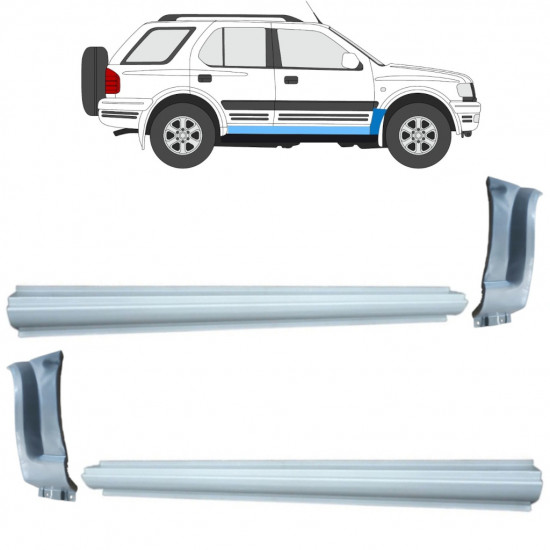 Pannello di riparazione sottoporta e parafango anteriore per Opel Frontera B 1999-2002 11160