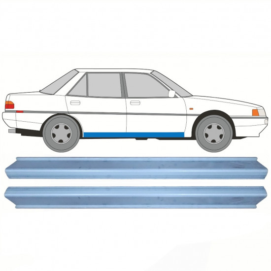 Pannello di riparazione sottoporta lamiera per Mitsubishi Galant 1987-1993 / Sinistra = Destra (simmetrico) / Set 10597