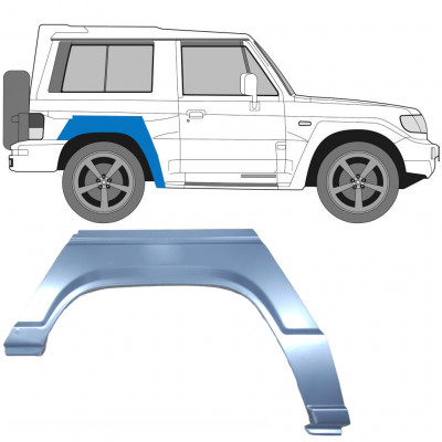 Pannello di riparazione parafango posteriore per Hyundai Galloper 1991- / Destra /  6656