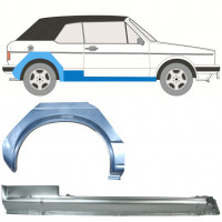 Pannello di riparazione sottoporta e parafango posteriore per VW Golf 1 1979-1993 CABRIO / Destra / Set 12577