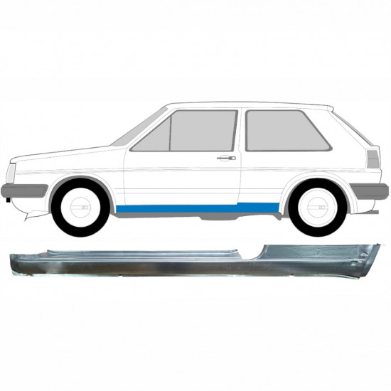 VW GOLF 2 1982- 3 PORTA PANNELLO DI RIPARAZIONE DELLA SOGLIA / SINISTRA