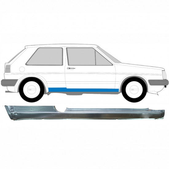 VW GOLF 2 1982- 3 PORTA PANNELLO DI RIPARAZIONE DELLA SOGLIA / DESTRA