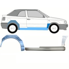 Pannello di riparazione sottoporta + parafango anteriore + posteriore per Volkswagen Golf 3 1991-1998 / Destra / CABRIO / Set 12566