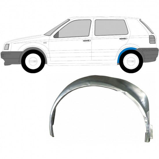 VW GOLF 3 1991-1998 POSTERIORE INTERNO PANNELLO DI RIPARAZIONE DEL PASSARUOTA POSTERIORE / SINISTRA