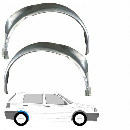VW GOLF 3 1991-1998 POSTERIORE INTERNO PANNELLO DI RIPARAZIONE DEL PASSARUOTA POSTERIORE / SET