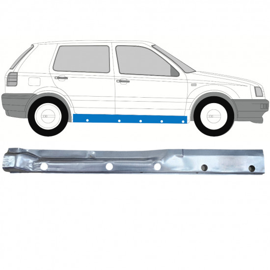 VOLKSWAGEN GOLF 3 1991- PANNELLO DI RIPARAZIONE DELLA SOGLIA INTERNA / DESTRA