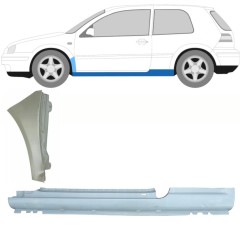 Lamiera di riparazione sottoporta completo e parafango anteriore per Volkswagen Golf 4 1997-2006 / Sinistra / Set 8732