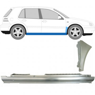 Pannello di riparazione sottoporta e parafango anteriore per VW Golf 4 1997- / Destra /  8727