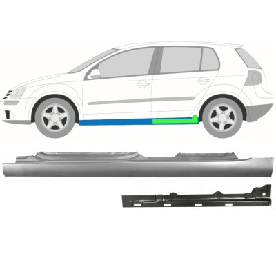 Pannello di riparazione sottoporta interno ed esterno per Volkswagen Golf 5 2003-2009 / Sinistra / Set 11139