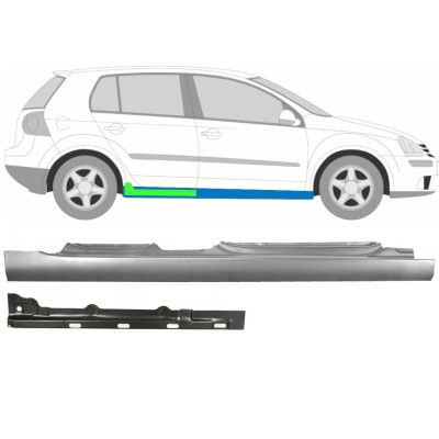 Pannello di riparazione sottoporta interno ed esterno per Volkswagen Golf 5 2003-2009 / Destra / Set 11138