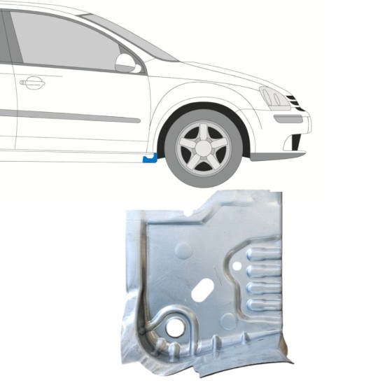 Pannello di riparazione sottoporta sotto la porta per Volkswagen Golf 5 2003-2009 / Destra 14906 Pannello di riparazione sottoporta sotto la porta per Volkswagen Golf 5 2003-2009 / Destra 14906