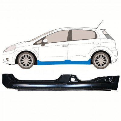 Pannello di riparazione sottoporta lamiera per Fiat Punto / Grande / Evo 2005-2018 / Sinistra 8638