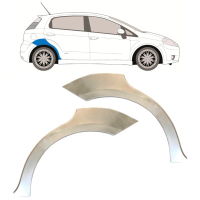 Pannello di riparazione parafango posteriore per Fiat Grande Punto Evo 2005- / Sinistra+Destra / Set 14761