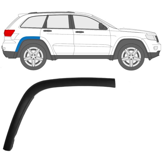 Modanatura laterale parafango posteriore per Jeep Grand Cherokee 2010-2021 / Destra 15849